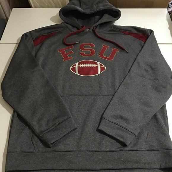 FSU Florida State Seminoles Mens Gray Sweatshirt Hoodie Pullover Size XL - Picture 1 of 6
